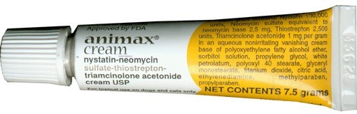 A tube of triamax for dogs