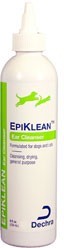 A bottle of epiklean eye cleaner for dogs and cats.
