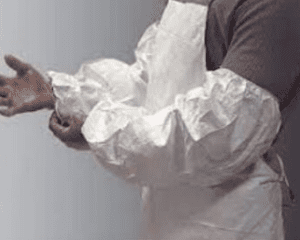 A person holding onto some foil wrapped in their hands