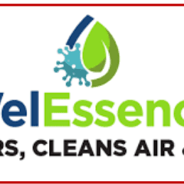 WelEssence logo with cleaning slogan displayed.